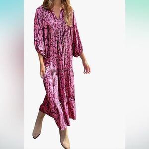 Womens Bohemian Maxi Dress - size Large